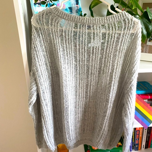 Dynamite Ladder Stitch Sheer Wool Sweater - Picture 2 of 5